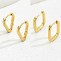 Классические минималистичные элегантные 201 серьги-кольца из нержавеющей стали, реальный 18 k позолоченный