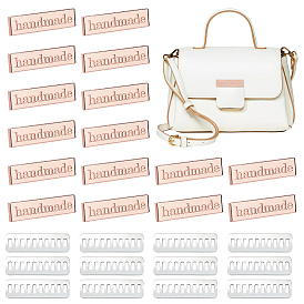 16 Набор декоративных этикеток ручной работы из цинкового сплава, прямоугольные