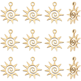 12 шт. 201 подвески из нержавеющей стали, подвески для лазерной резки, солнце