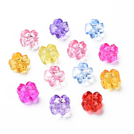 Perles acryliques transparentes, fleur