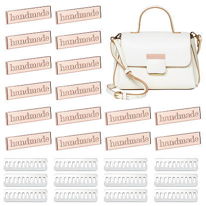 16 Набор декоративных этикеток ручной работы из цинкового сплава, прямоугольные