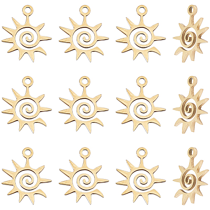 12 шт. 201 подвески из нержавеющей стали, подвески для лазерной резки, солнце