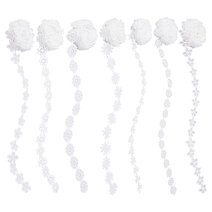 21 ярдов 7 стилей полиэстеровая кружевная лента, цветок, аксессуары для одежды