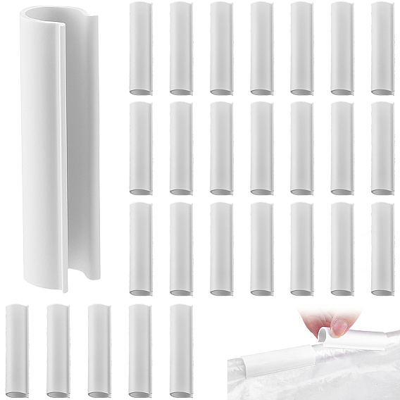 32Pcs PP & PVC Summer Clamp, Row Cover Pool Cover Clamp, Awning Clip