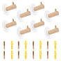 Beechwood Hook Hanger, with Iron Screws & Plastic Plugs, Round