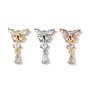 Латунные микропаве прозрачные подвески с фианитом, без кадмия, без никеля и без свинца, рыбий хвост