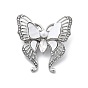 Броши в виде бабочки из сплава со стразами, с акриловым и АБС-имитационным жемчугом