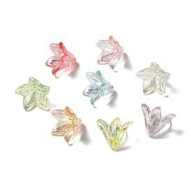 Transparentes bouchons acrylique de perles, fleur de lys