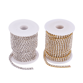 Цепочки из стразов, латунь , горный хрусталь чашка цепи, с катушкой