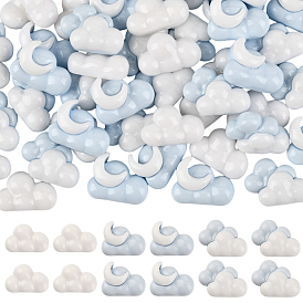 60шт 3 цветные кабошоны из непрозрачной смолы, облако