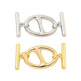 Brass Toggle Clasps, Oval