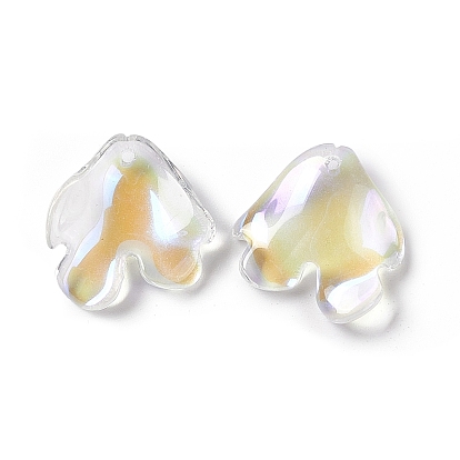 Electroplate Glass Pendant, AB Color, Flower Petal Charms