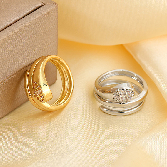 Латунные микро проложить пальцев кольца кубического циркония, змея