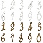 Tibetan Style Alloy Pendant Sets, Including Number 0~9