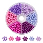 6 стильный стеклянный бисер, Цейлон и прозрачные внутренние краски и краска для выпечки, круглое отверстие, круглые
