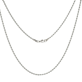 Cadeau de jour de valentines pour le mari 304 colliers en acier inoxydable corde unisexe colliers de chaîne