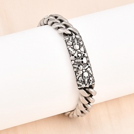 316 браслеты с хирургическими звеньями из нержавеющей стали, череп