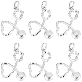 10 латунные подвески шт., подвески-сердечные стетоскопы