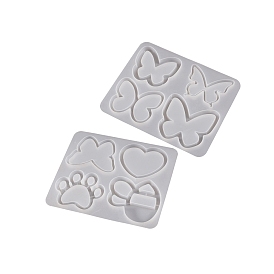 Butterfly & Heart Pendant Silicone Molds, Resin Casting Molds, For UV Resin, Epoxy Resin Craft Making