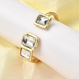 Браслеты-манжеты из сплава стекла для женщин, прямоугольные