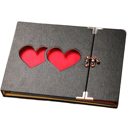 China Factory DIY Loose-Leaf cardboard Paper Photo Album, Black Pages, with  Lock, Self Adhesive Photo Album Scrapbooking, Rectnagle with Double Hollow  Hearts & Word Forever 19.6x27.5cm in bulk online 