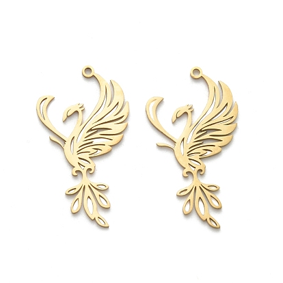 201 подвески из нержавеющей стали, лазерная резка, феникс очарование