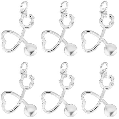 10 латунные подвески шт., подвески-сердечные стетоскопы