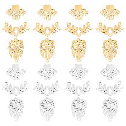 24 шт. 3 стиль 201 соединительные элементы из нержавеющей стали, лазерная резка, лист