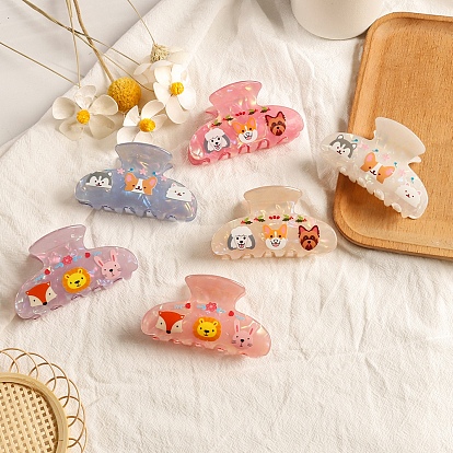 Заколки для волос из ПВХ с изображением животных