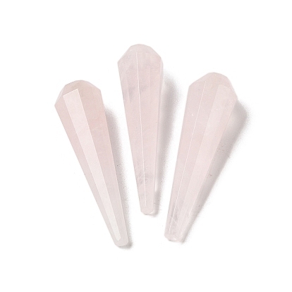 Naturel a augmenté perles de quartz, la moitié foré, facette, cône