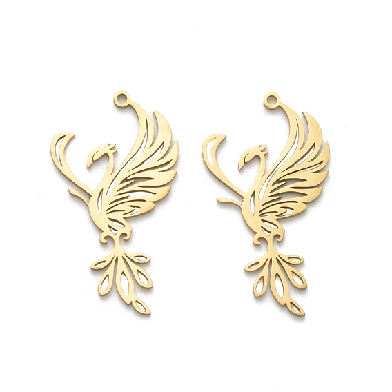 201 подвески из нержавеющей стали, лазерная резка, феникс очарование