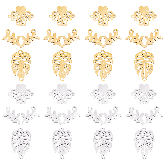 24 шт. 3 стиль 201 соединительные элементы из нержавеющей стали, лазерная резка, лист