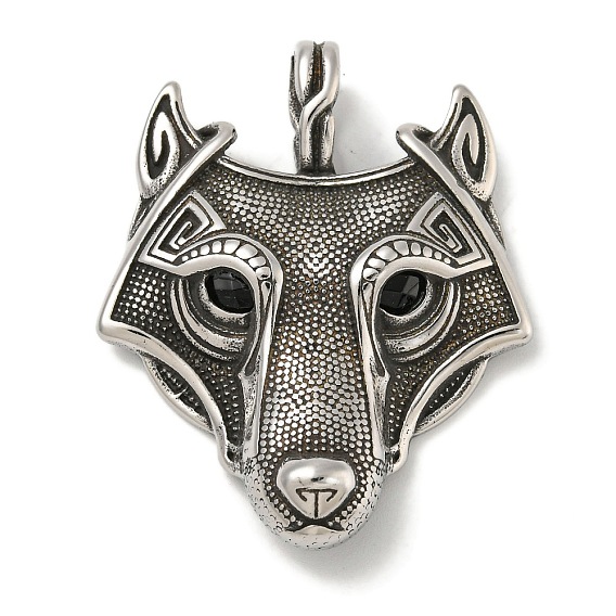 316 кулоны из хирургической нержавеющей стали с микропаве и кубическим цирконием., лиса