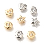 Латунные микро проложить кубического циркония, звезда, овальные, сердце, шестиугольник, 