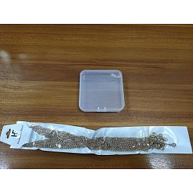 304 цепь тросовая нержавеющая для изготовления колье, с карабин-лобстерами 