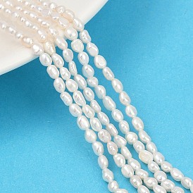 Нити из натурального культивированного пресноводного жемчуга, двух сторон полированной, класс 6