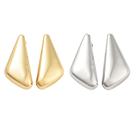 Brass Triangle Stud Earrings