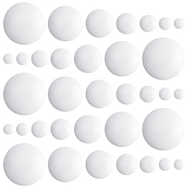 70Pcs 7 Style Resin Blank Buttons, for Craft Button Maker, Flat Round
