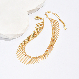 Браслеты на лодыжку с кисточкой для женщин, реальный 18 k позолоченный