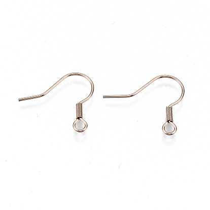304 Stainless Steel Earring Hooks, Ear Wire, with Horizontal Loop