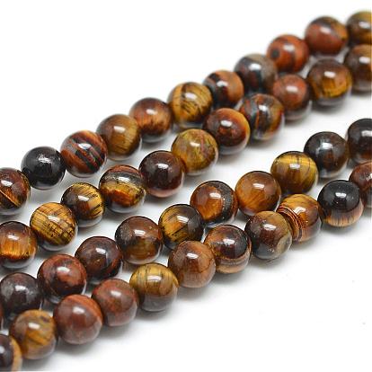 Natural Tiger Eye Beads Strands, Round