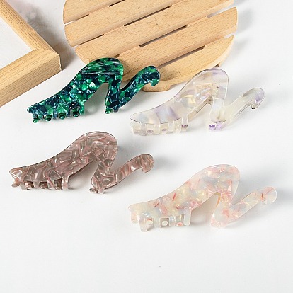 Cellulose Acetate(Resin) Large Claw Hair Clips, for Girls Women Thick Hair