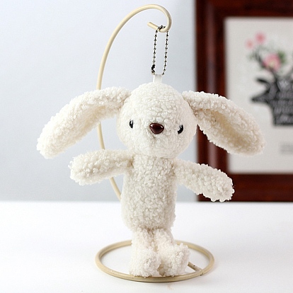 Cartoon PP Cotton Plush Simulation Soft Stuffed Animal Toy Rabbit Pendants Decorations, for Girls Boys Gift