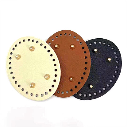 PU Leahter Knitting Crochet Bags Bottom, Oval, Bag Shaper Base Replacement Accessaries