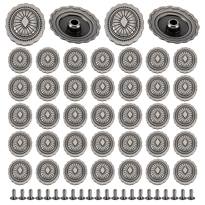 40комплекты декоративных заклепок из сплава, для кошелька сумка обувь панк-рок кожаный ремесленный ремень для одежды
