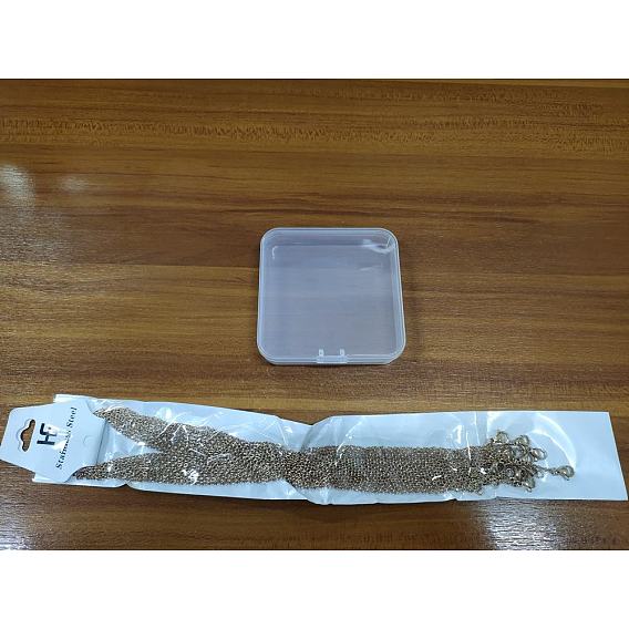 304 cadena de cable de acero inoxidable para hacer collares, con cierre de langosta