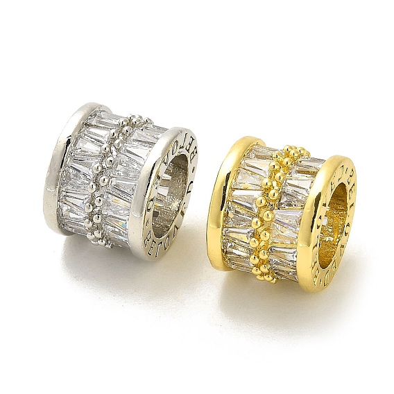 Стойки обшивки латунь микро проложить кубического циркония бусы, долговечный, без свинца и без кадмия, колонка