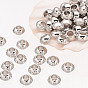 Rondelle Tibetan Silber Spacer Perlen, Bleifrei und Nickel frei und Cadmiumfrei, Platin Farbe