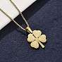 304 из нержавеющей стали клевера кулон ожерелья, ионное покрытие (ip)