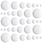 70Pcs 7 Style Resin Blank Buttons, for Craft Button Maker, Flat Round